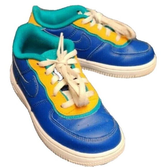 Pre-Owned-Kids 10c Nike Double-Layered Air Force 1 Low Indigo Force Sneakers - Picture 2 of 7